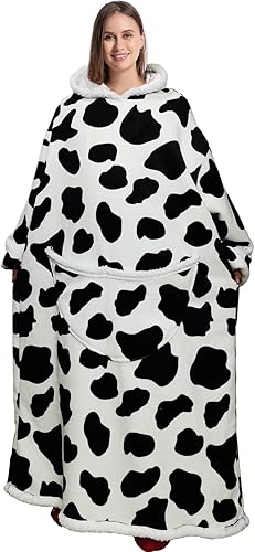 EYITUPC Manta extra larga con capucha para adultos, sudadera con capucha de gran tamaño para mujeres y hombres