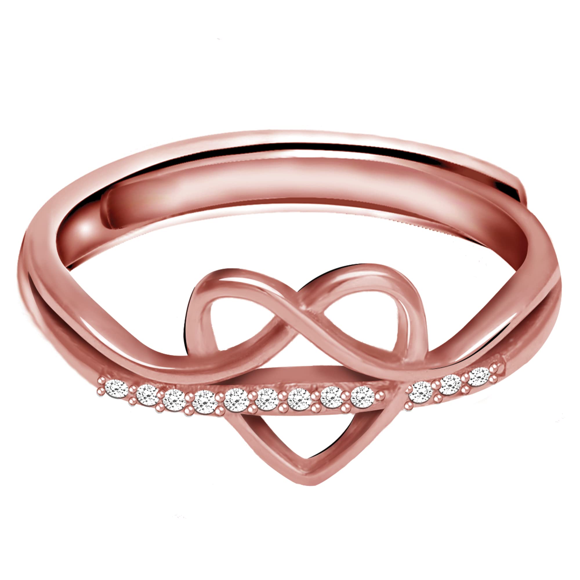 925 Silver Rose Gold Infinite Heart Ring, Adjustable | Gifts for Girlfriend, Gifts for Women and Girls | With Certificate of Authenticity and 925 Stamp | 6 Month Warranty*-image-46