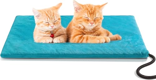 stohot Tapete impermeable para cama de mascotas de 12 x 20 pulgadas con termostato integrado, calentado para perros y gatos