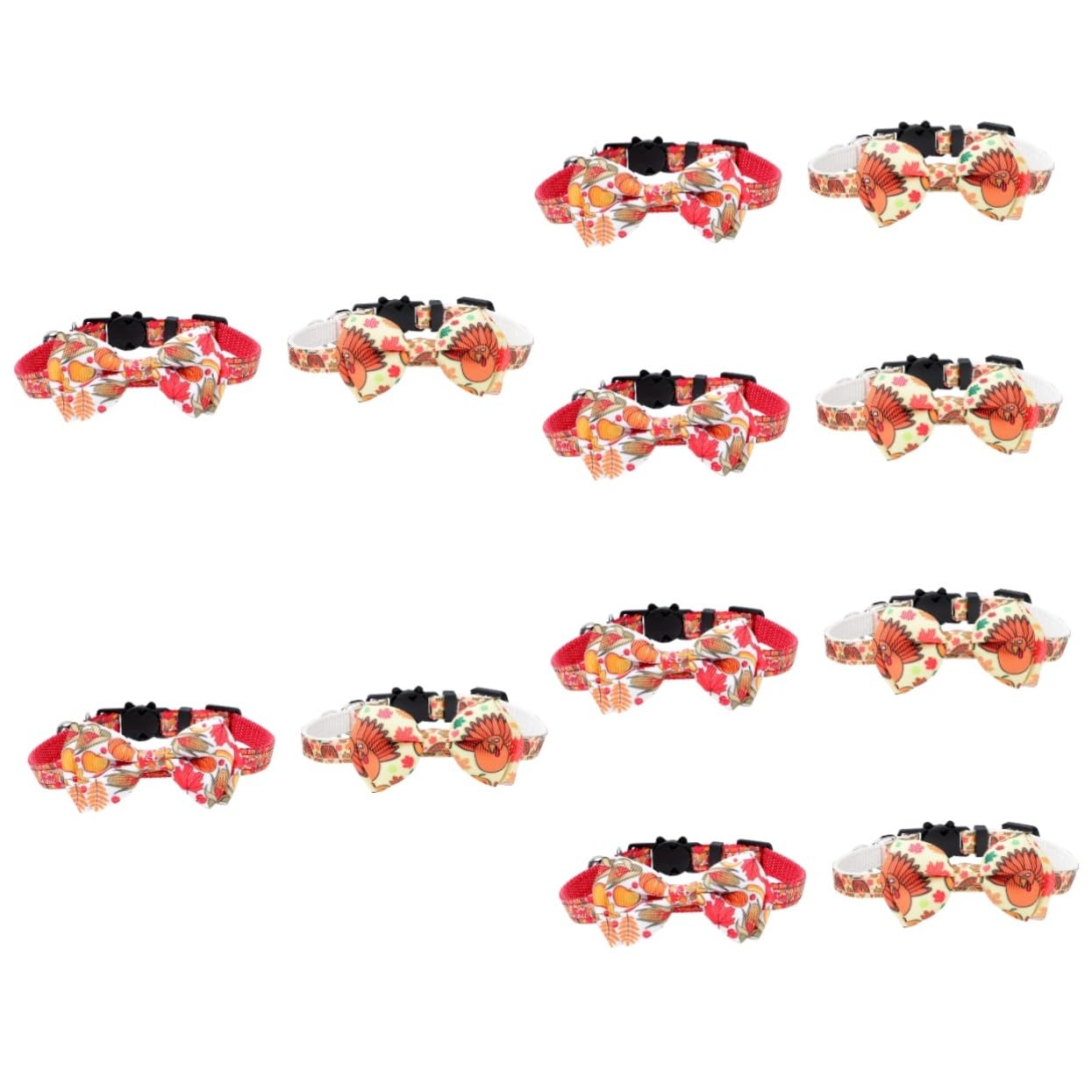 Collier à nœud pour chat et chiot Mipcase en polyester orange pour Halloween, 12 pièces