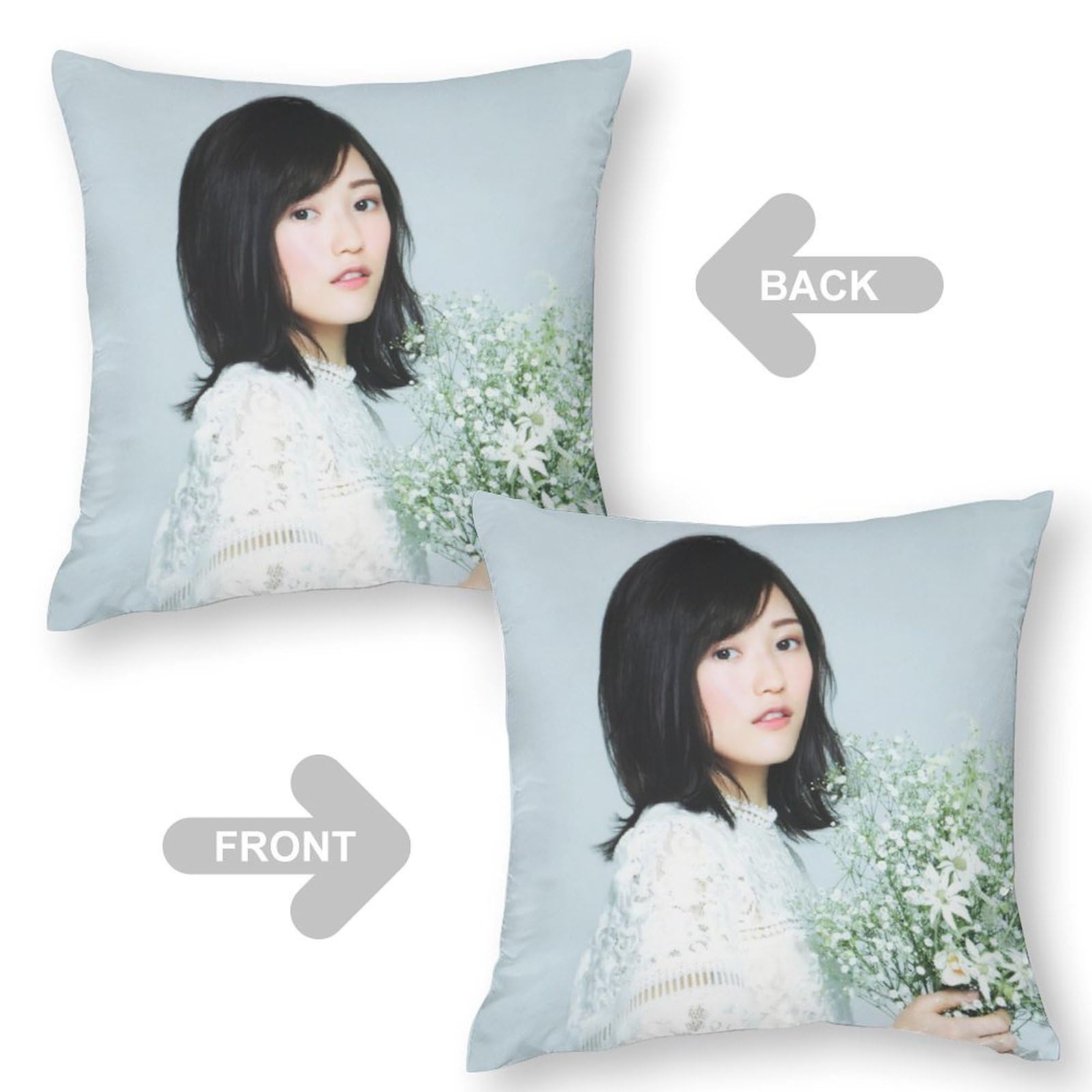 Amazon｜渡辺麻友 枕カバー 抱き枕カバー 正方形 枕カバー