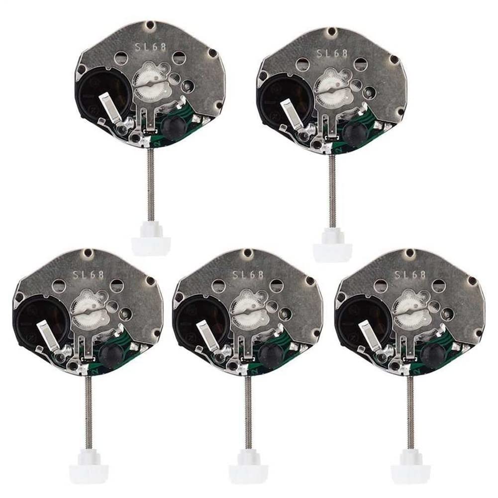 Hundnsney 5Pcs SL68 Quartz Watch Movement Replacement for Watchmaker Repairing Tool Accessory Watch Parts