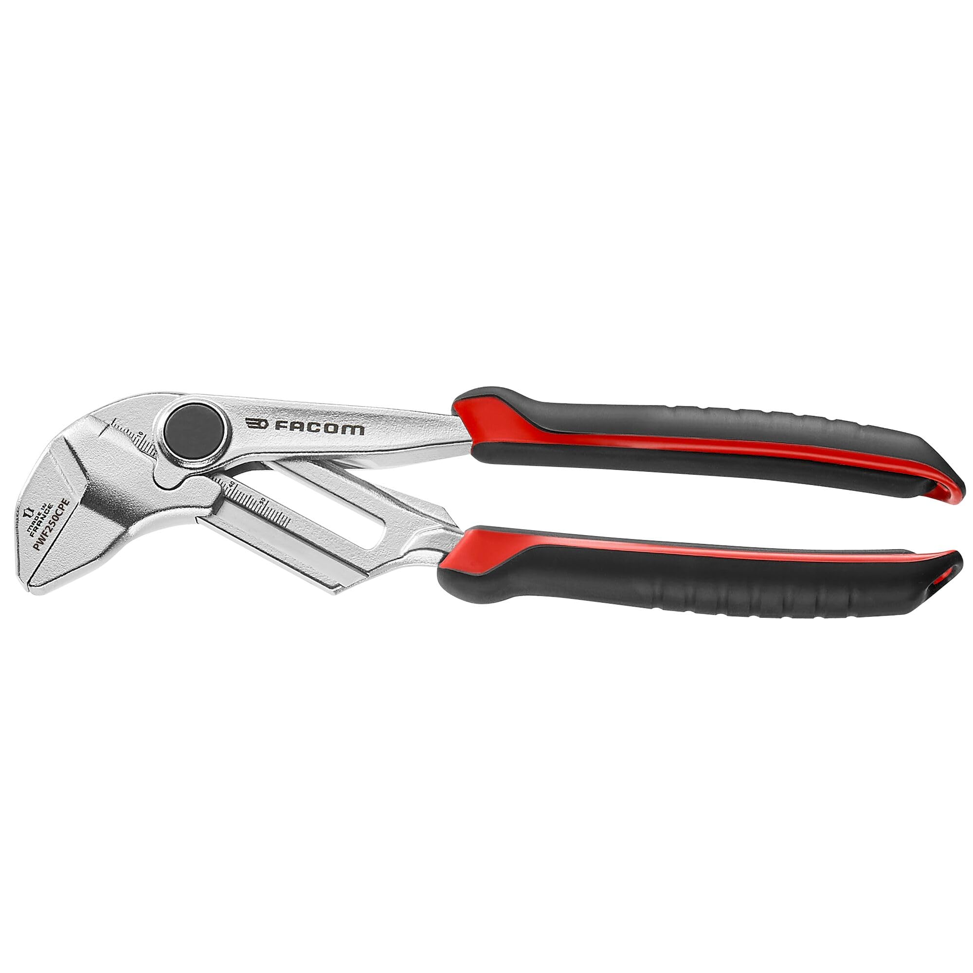 Facom PWF250SPEPB - Pinza llave de 250 mm, serie CPE – Rápida de sujeción y desarraje, tubos ergonómicos, 2 materiales, precisión precisa y fuerte, herramienta para profesionales y particulares