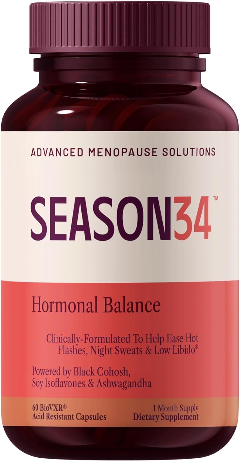 Multi-Symptom Menopause and Perimenopause Relief for Women 40+ | Hot Flashes, Night Sweats, Mood & Libido Support | Plant-Based Hormone Support + Black Cohosh | Hormone-Free, 60 Ct