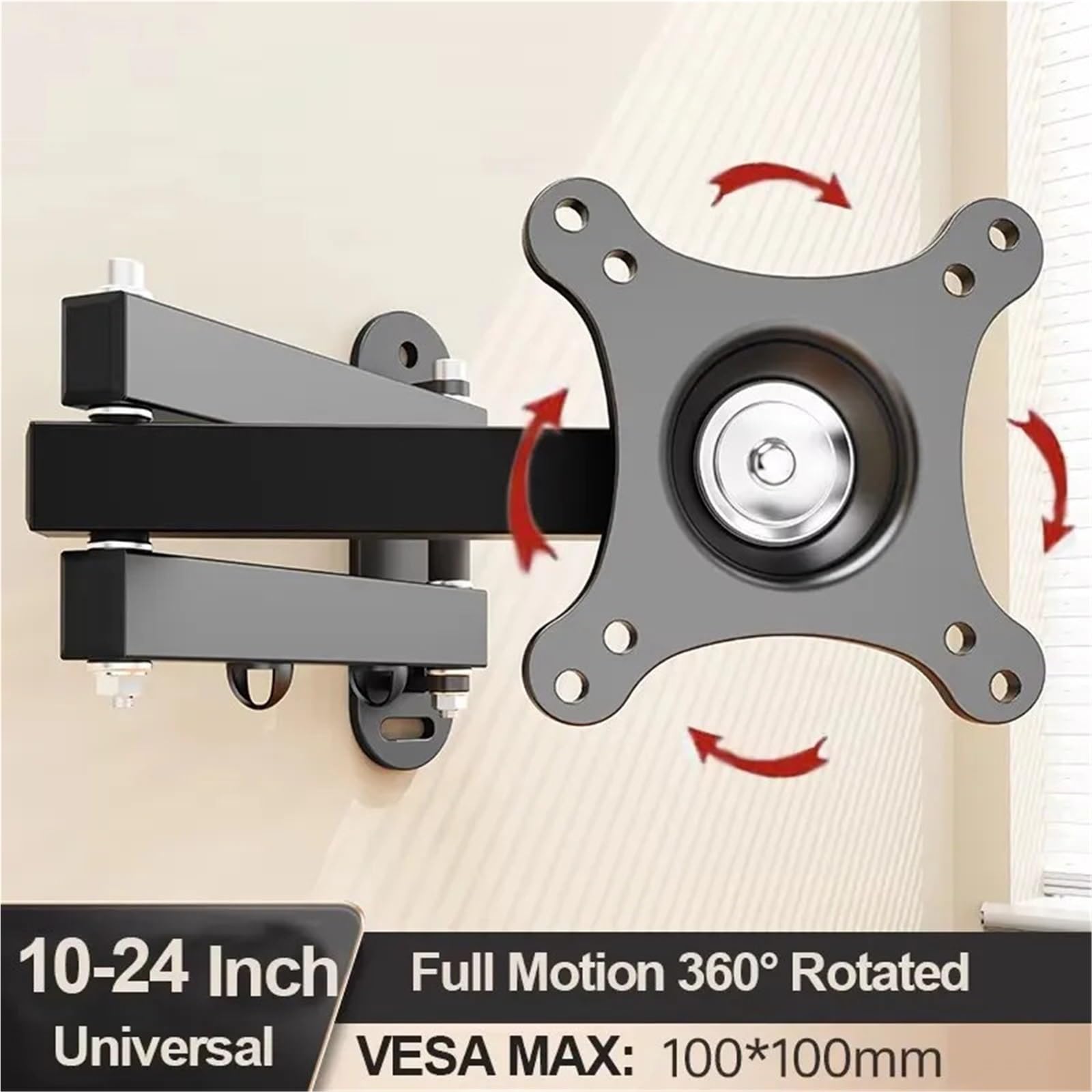 VELORE Staffa universale regolabile per TV a parete universale girevole supporto TV per schermo piatto LCD LED da 14 a 32 pollici