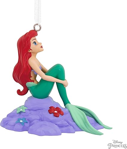 Miniatura 6 de Hallmark Disney La Sirenita Ariel sobre Roca Adorno Navideño de Resina