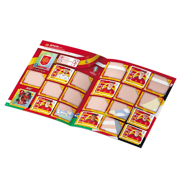 Topps EURO 2024 Stickers - Album à couverture rigide + Boîte de 100 pochettes