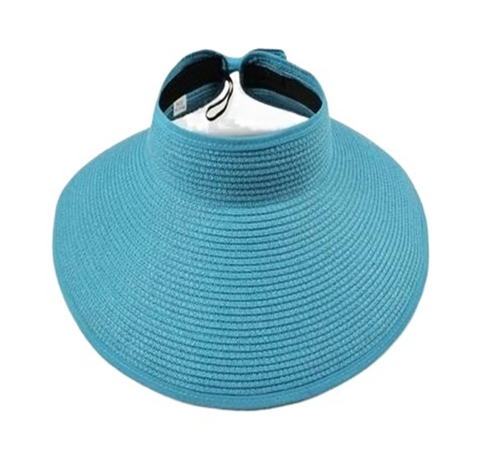 Visiera di Paglia Pieghevole da Donna - Cappello Sole a Tesa Larga for Abbigliamento Spiaggia e all'aperto