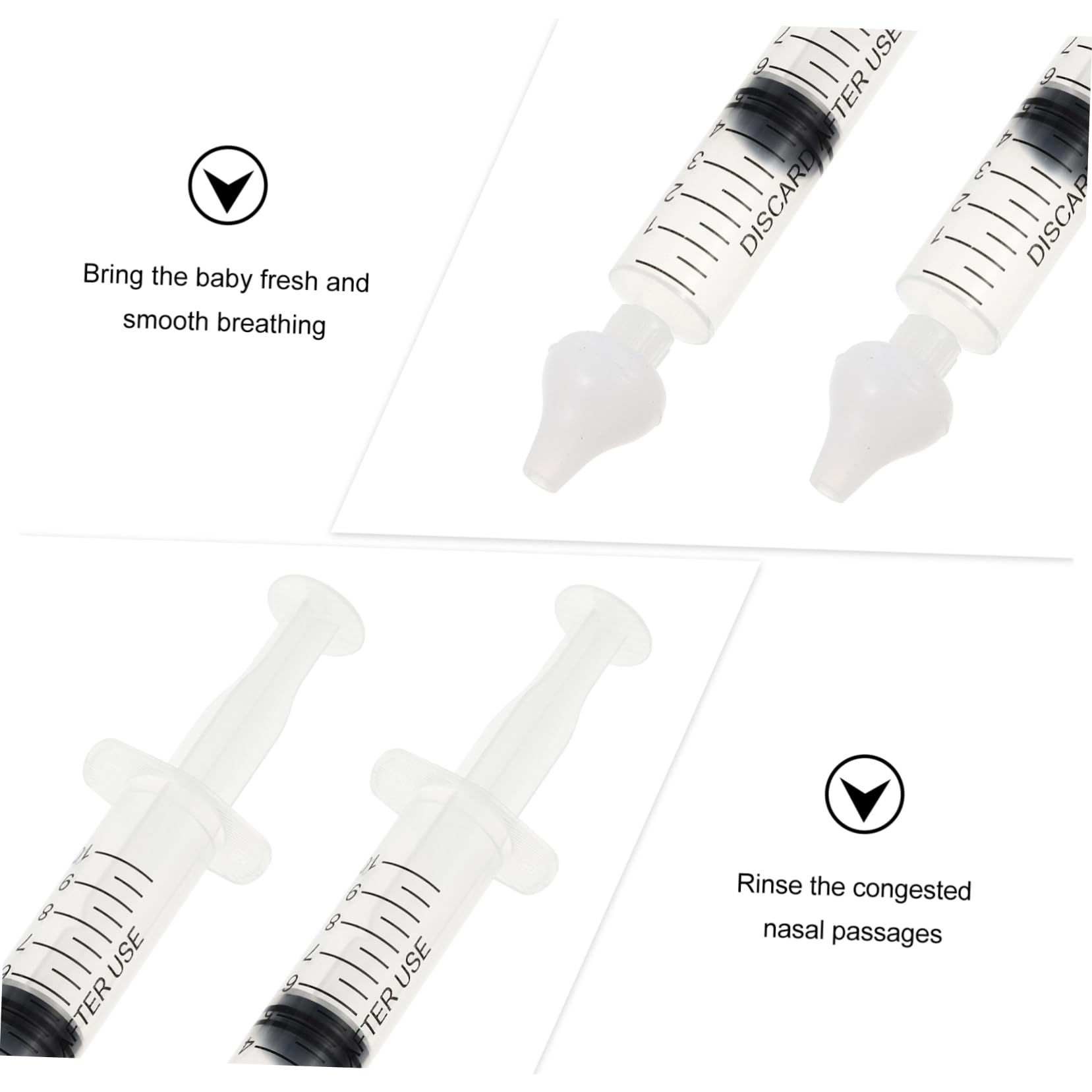 minkissy Lot De 10 Irrigateurs Nasaux Pour Bébé Outils De Nettoyage Nasal Pour Nez Bouché Abs Silicone Idéal Pour Les Voyages