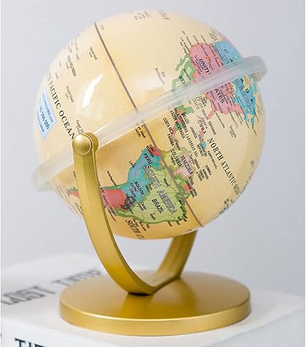 Miniatura 4 de Globo Terraqueo - Mini globo antiguo de 3.9 in5.5 in, globo educativo geográfico del mundo de 3.9 pulgadas5.5 pulgadas, decorativo, retro, globo de