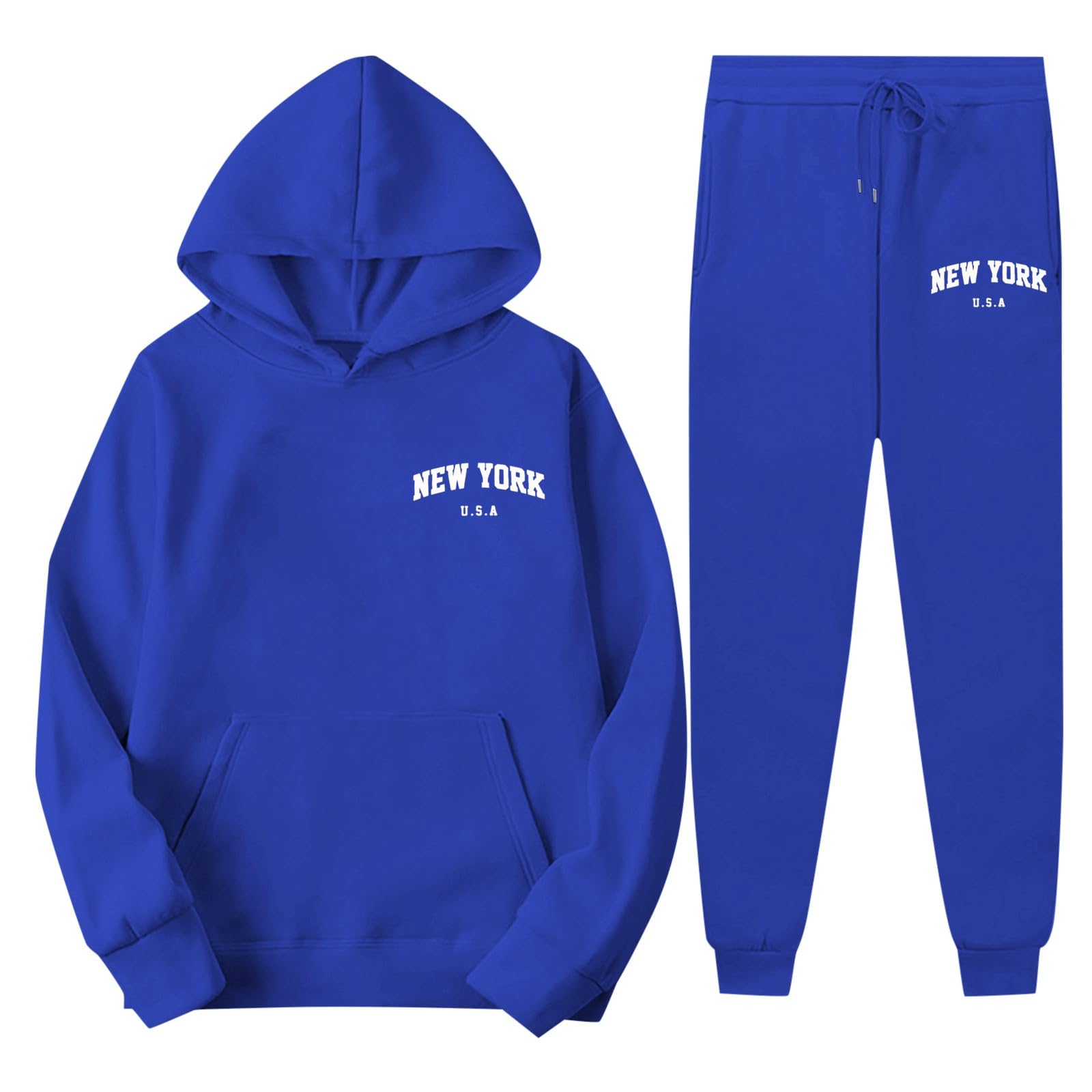 Générique Ensemble 2 Pièces Femme Coton Haut et Pantalon Survêtement Sport Manches Longues Ensemble Jogging Détente Maison Set Coordonné Deux Pièces A82