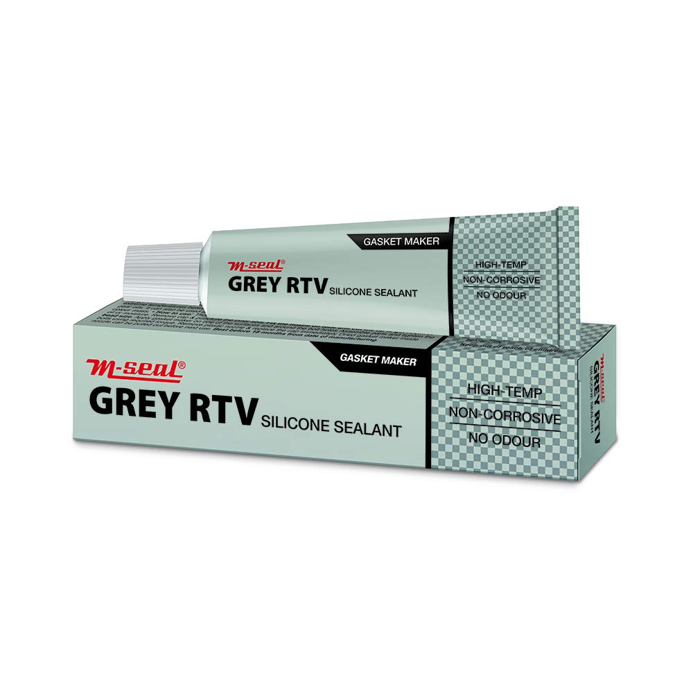 MSeal Grey RTV Silicone Sealant, High Temperature Adhesive (85g
