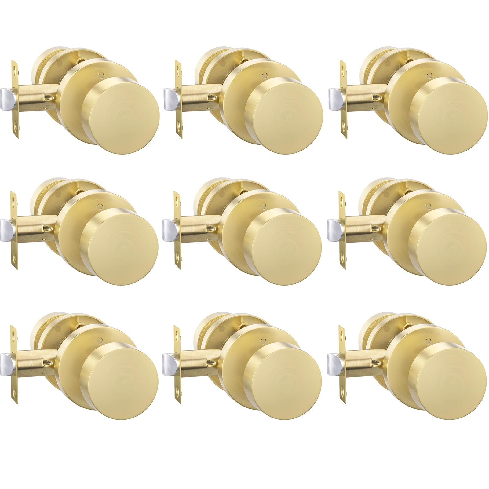 Goldenwarm Matte Black Door Knobs - 6 Pack -20