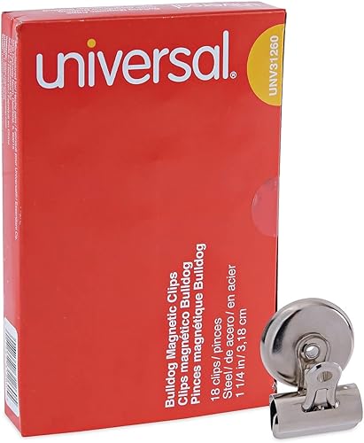 Miniatura 3 de Universal Bulldog - Clips magnéticos pequeños, níquel, paquete de 18 unidades