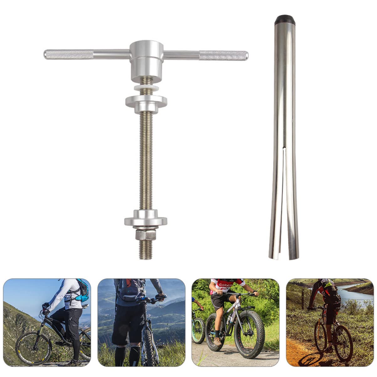 Toddmomy Herramienta de Prensa de Pedalier para Bicicleta, Juego 1 Set, Diseño Integrado, Bloque de Presión Multiespecificación, para Mantenimiento y Reparación