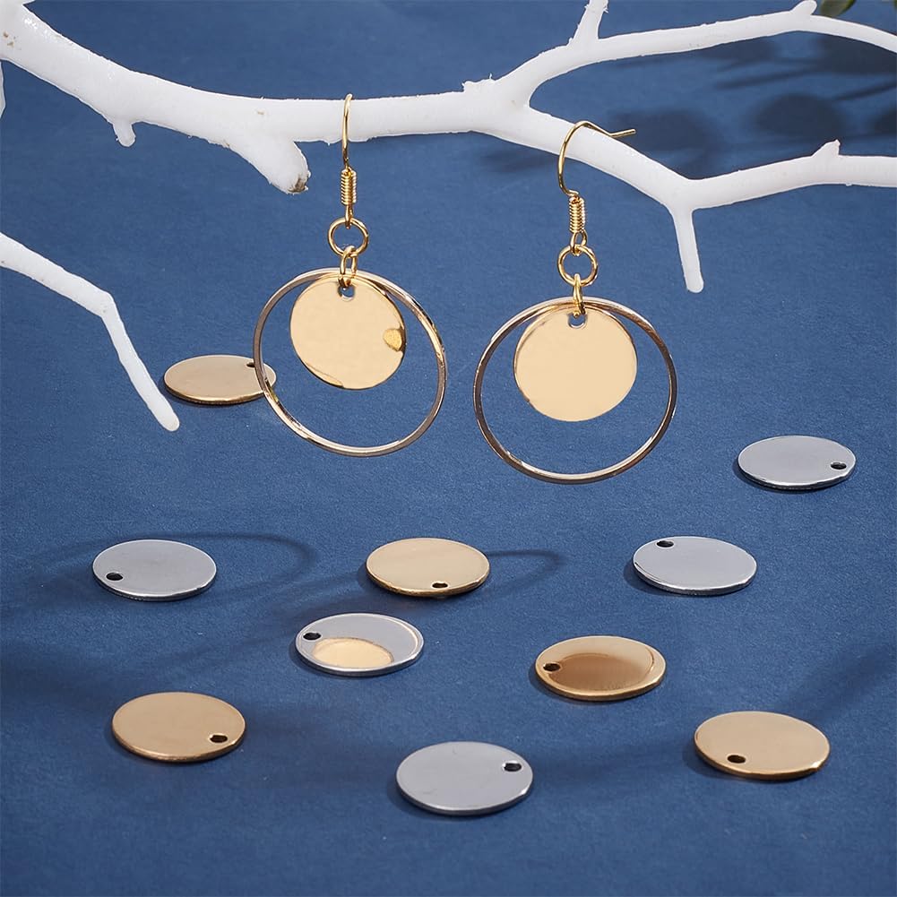 PH PandaHall 304 Stainless Steel Stamping Blanks,Round Charms Metal Blank Stamping Tag Pendants for Engraving Necklace Making - Image 5