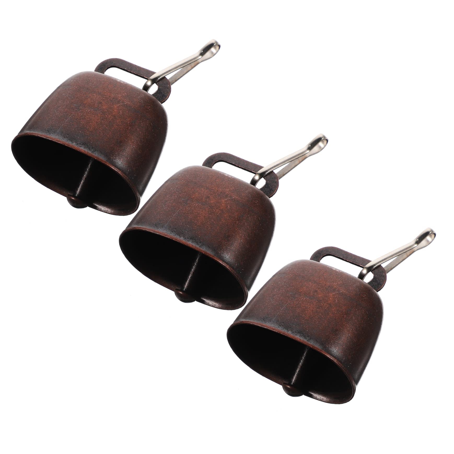 PRETYZOOM 3 Sets Outdoor Pet Bells Lost Hanging Bell for Cats and Dogs Metal Ornament for Camping and Hiking Crisp Sound for Long Distance Alerts Antique Finish
