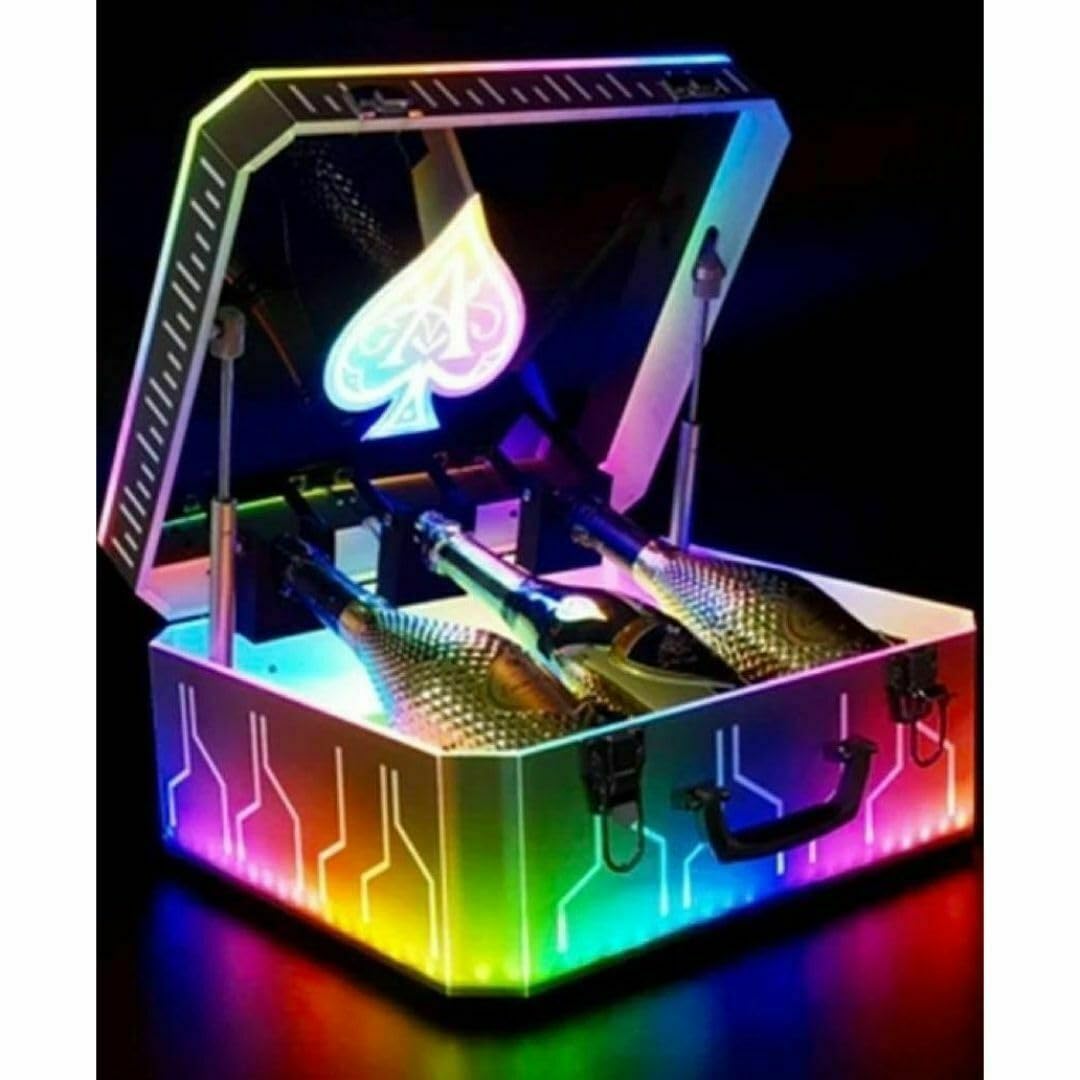 【非売品】アルマンド シャンパン ディスプレイ LED ライト トランプタワー アルマンドタワー トランプタワー ケース シャンパン ボトル