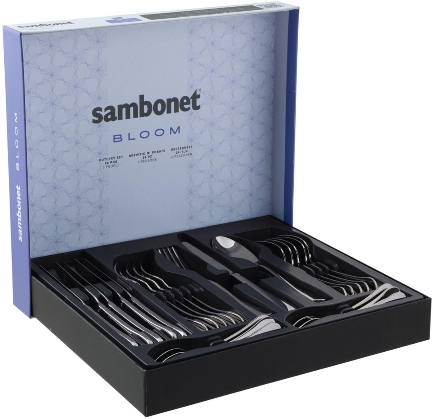 Sambonet Bloom Servizio Tavola Posate 24 Pezzi Acciaio Inox