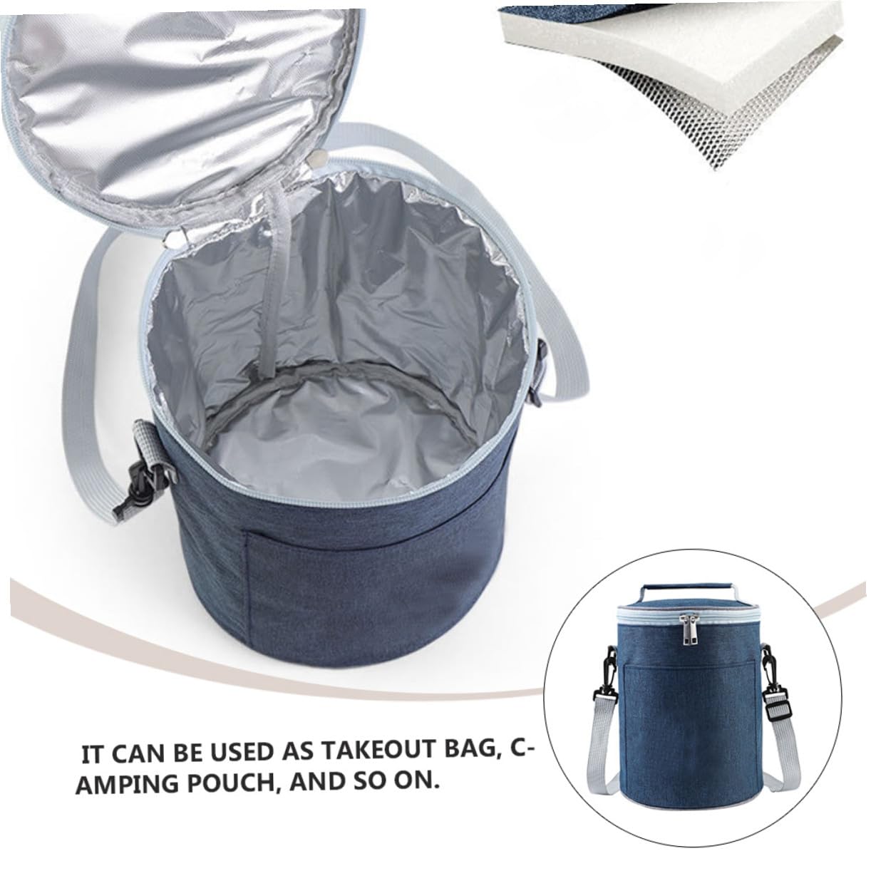 Isoliertasche aus Oxford Gewebe Faltbare Lunchtasche mit Leichter Kompakter Thermofunktion für Picknick und Takeout Wiederverwendbare Kühltasche