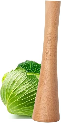 Trituradora de madera de haya natural de 12 pulgadas para azucrut y tarros de masón, herramienta alimentaria para fermentación de col