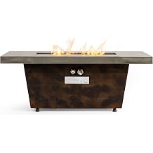42 Inch Propane Fire Pit Table,50000 BTU 2-in-1 Outdoor Fire Table with Weatherproof Lid,Electronic Ignition,Adjustable Flame for Patio Deck Backyard