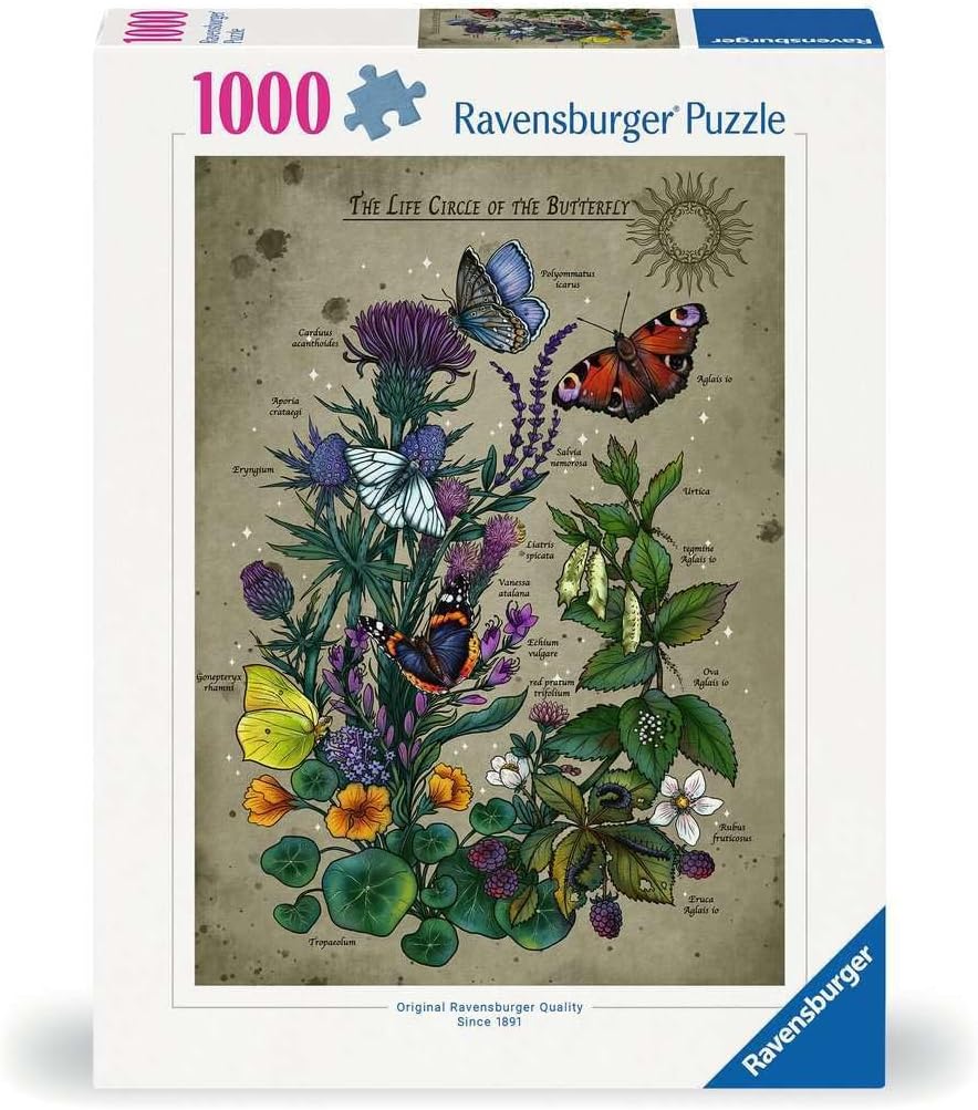 Erwachsenenpuzzle 1000 Teile - Lebenskreis eines Schmetterlings