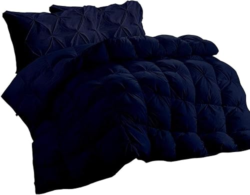 Miniatura 9 de Theadology Baffle Box - Juego de edredón plisado de tamaño King palacio, 100 % hilos de algodón, para todas las estaciones, suave y esponjoso,