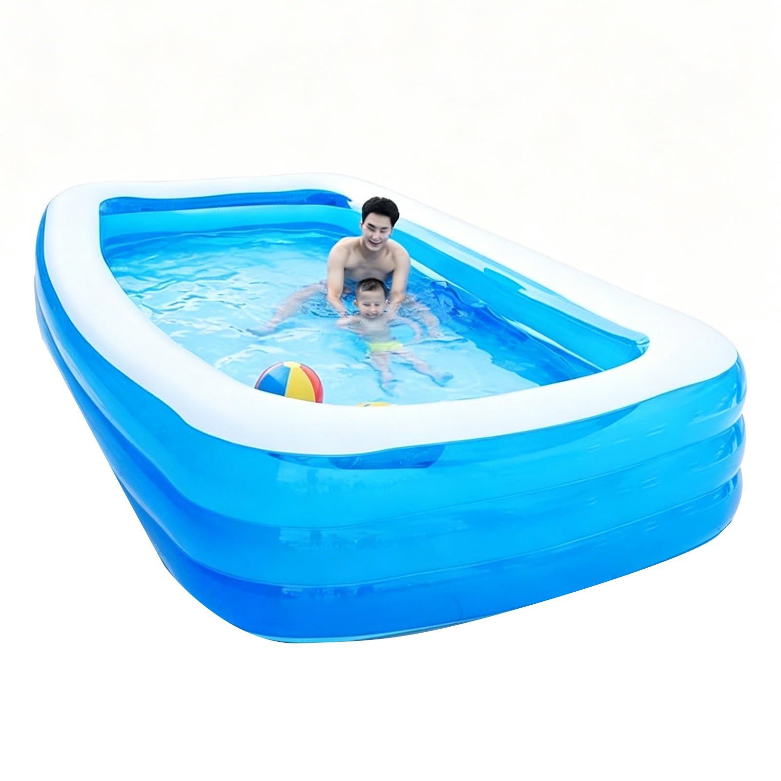 Piscina Gonfiabile Piscina Gonfiabile Rettangolare Da 150-468 Cm Per Adulti Per Famiglie, Ideale Per Giardino E Cortile(388 * 200 * 60cm)