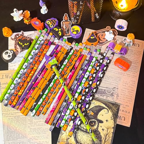 24 Lápices Halloween con Goma y Diseño Temático miniatura 3