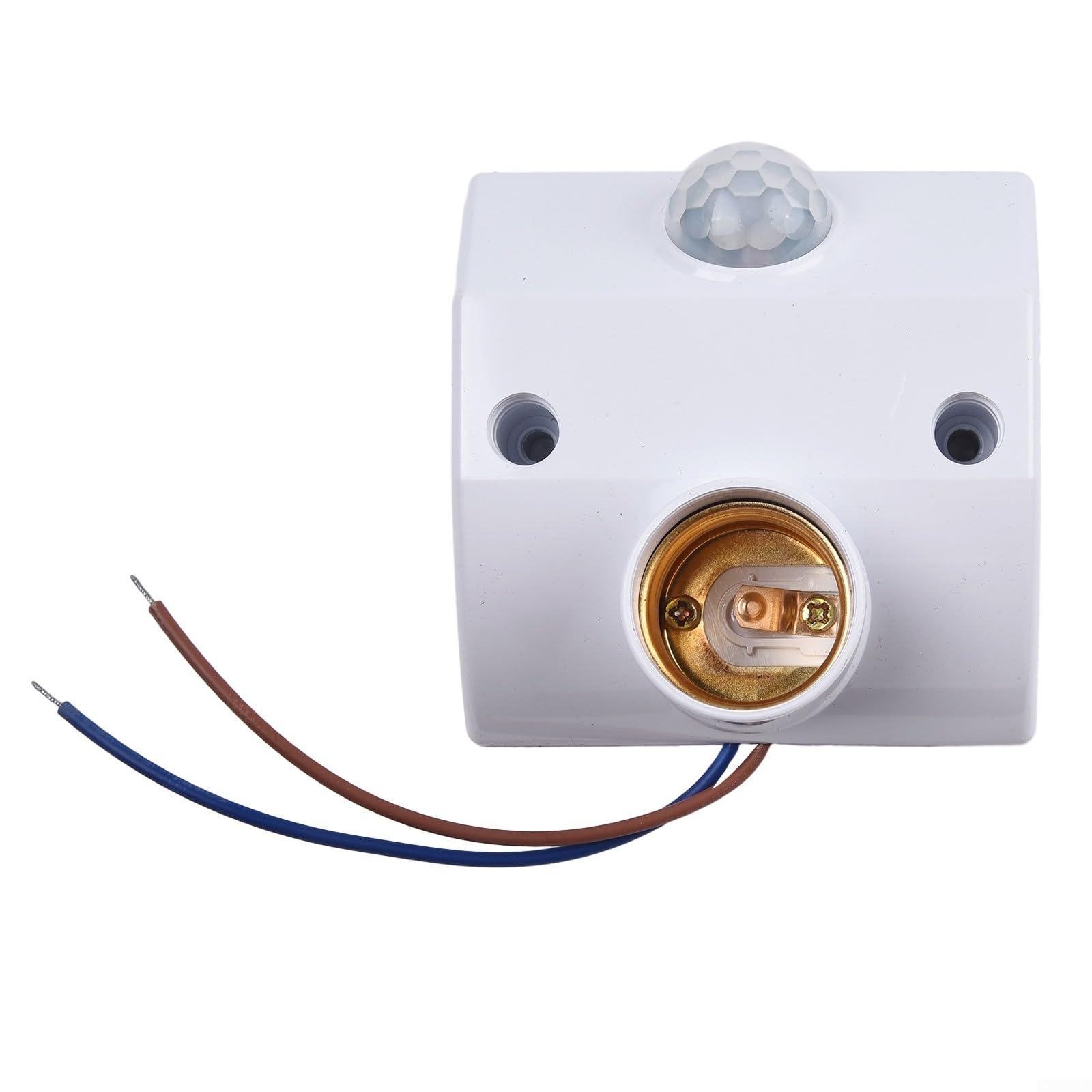 Presa con sensore di movimento compatibile con lampadine E27, tecnologia sensore PIR, campo di rilevamento 3 8 metri, angolo di rilevamento di 120 gradi, tensione AC110 240V
