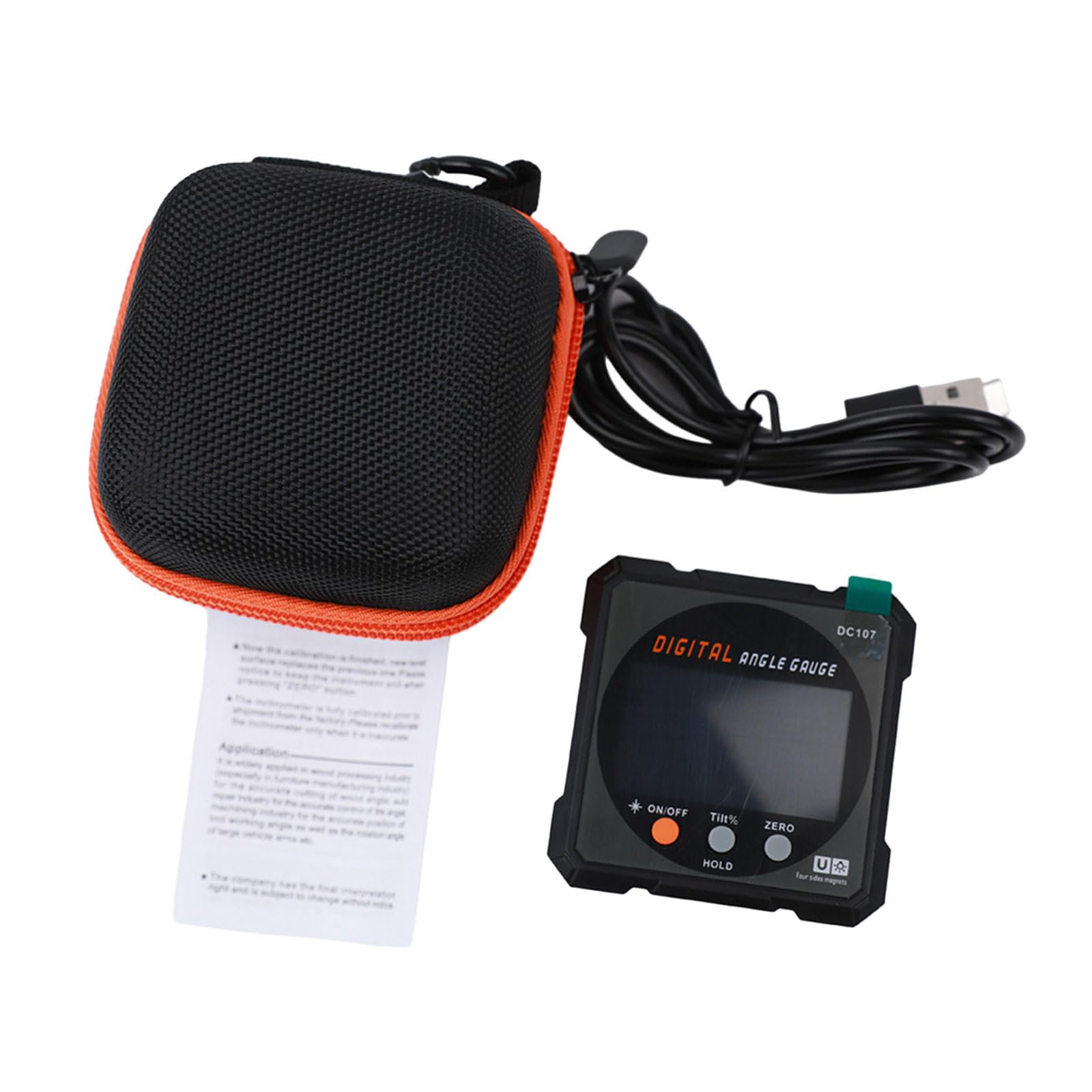 Jazuaiao B Precisions Inclinometer Nylon Carrying Case Waterproof Shockproof Storage For Digital Tool Accessory Organizers Compartment