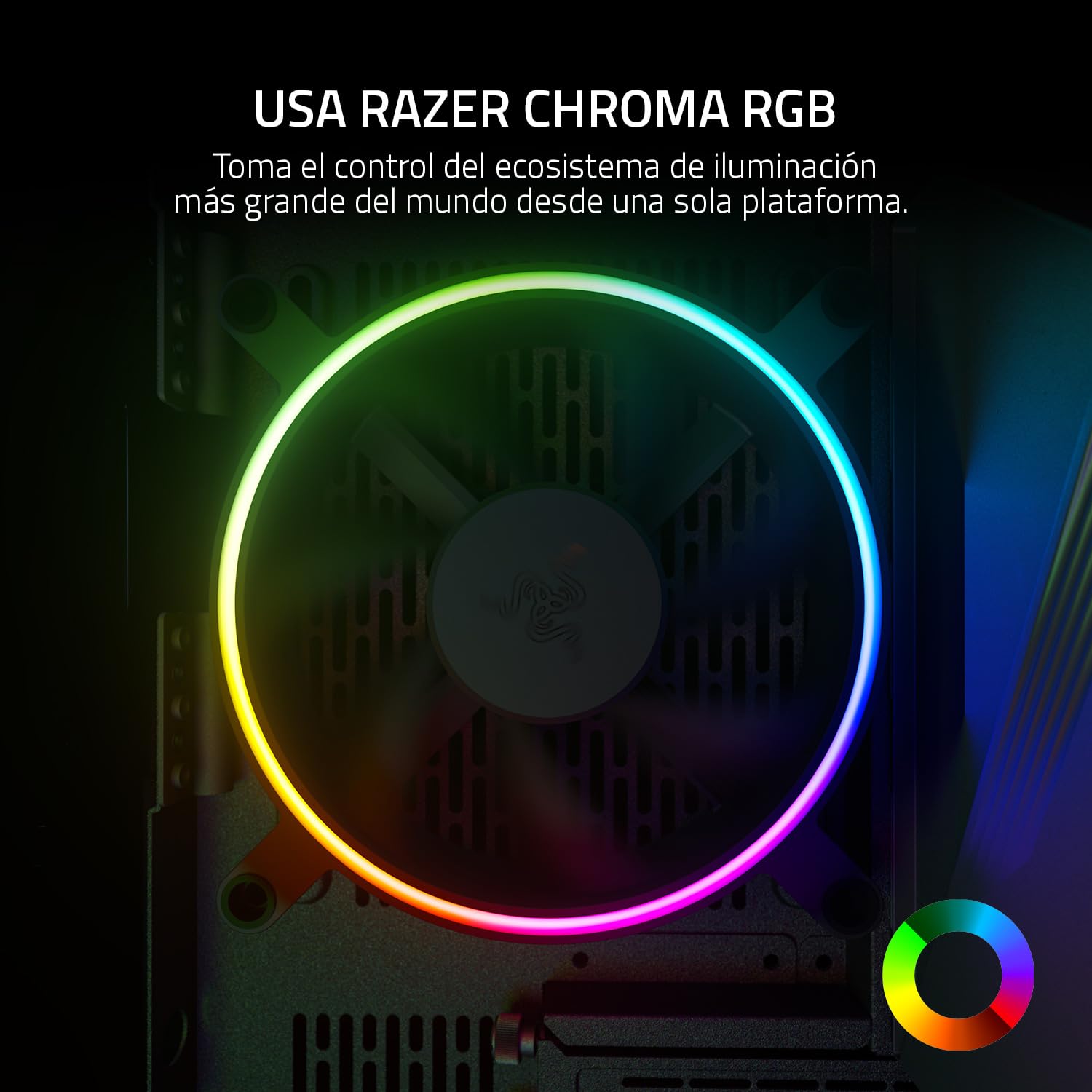 Razer Kunai Chroma Hydraulic RGB LED PWM Performance Fan (120mm)- Ventiladores hidráulicos aRGB PC (conecten 8 Ventiladores, Controladores de Ventilador PWN) 1 Ventilador, Black, RC21-01810200-R3M1