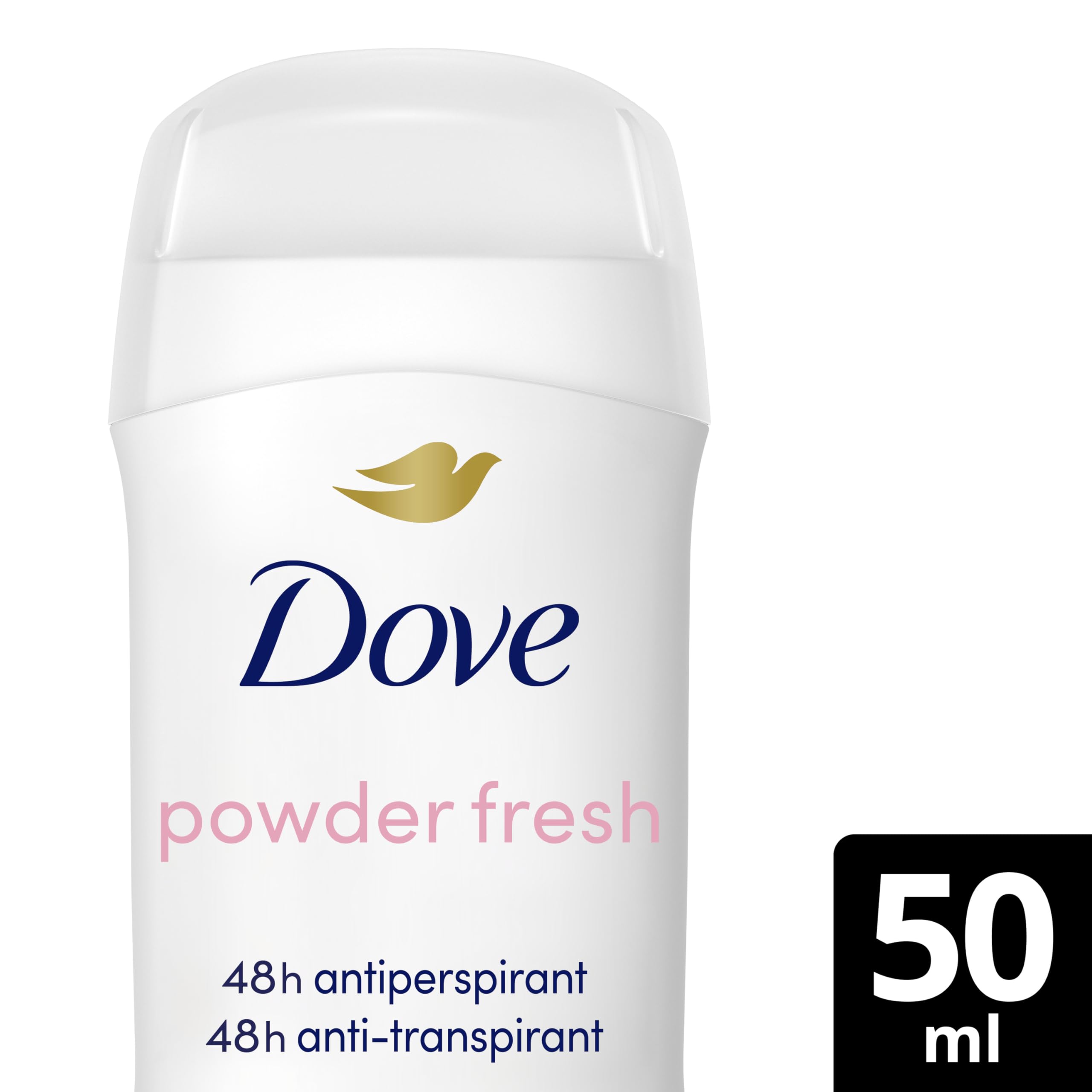 Dove Powder Soft Women's Antiperspirant Deodorant Cream Stick for 48 hour sweat protection and long-lasting fragrance with ¼ moisturising cream 50 ml - 3