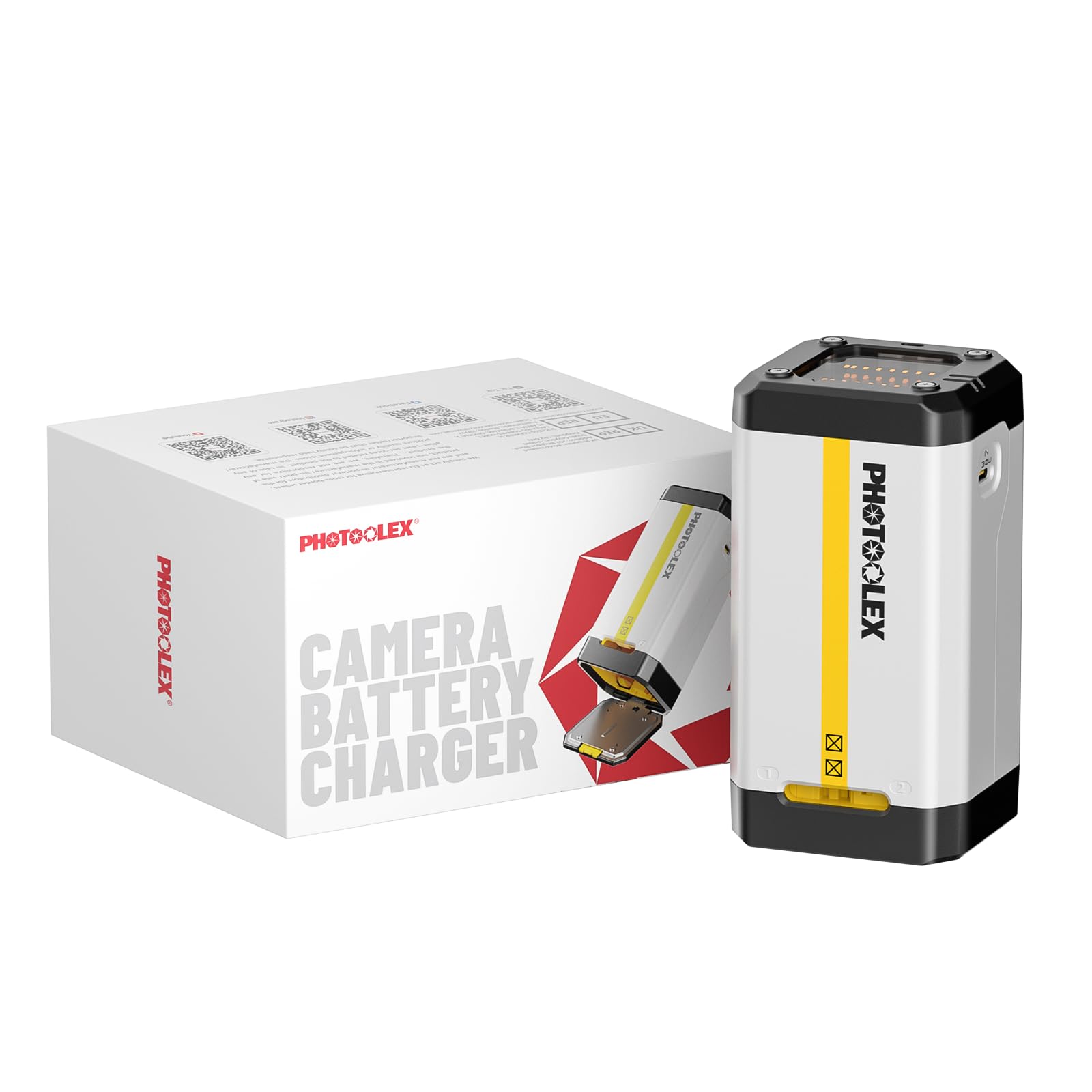 PHOTOOLEX EN-EL15c Cargador de batería para Nikon, BB 2 Cargador de 2-Ranuras con Carga rápida USB-C 30W, Compatible con Nikon Zf/Z8/Z7/Z6 III/Z6II/Z5II/D850/D810/D810A/D780/D750/D610/D500/D7500