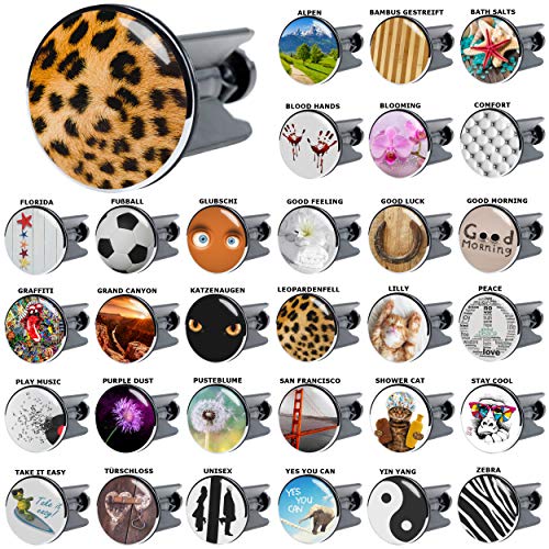 Preisvergleich Produktbild Sanilo Waschbeckenstöpsel Leopardenfell, viele schöne Waschbeckenstöpsel zur Auswahl, hochwertige Qualität