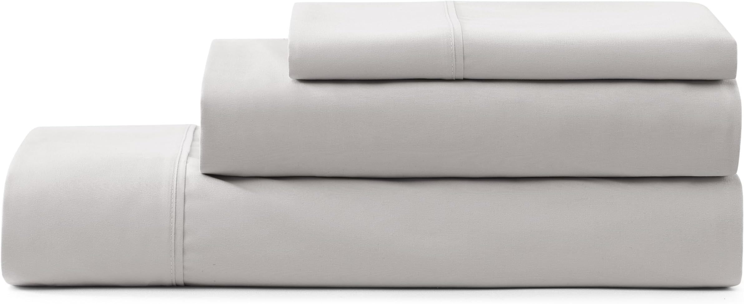 UGG Hedi Twin Sheet Set 3-Piece Luxury Cooling Sheets Deep Pockets Premium Bedding with 1 Pillow Sham Hypoallergenic Machine Washable Soft Lightweight Bed Set for Dorm or Kid Bunk, Twin, Stone Grey