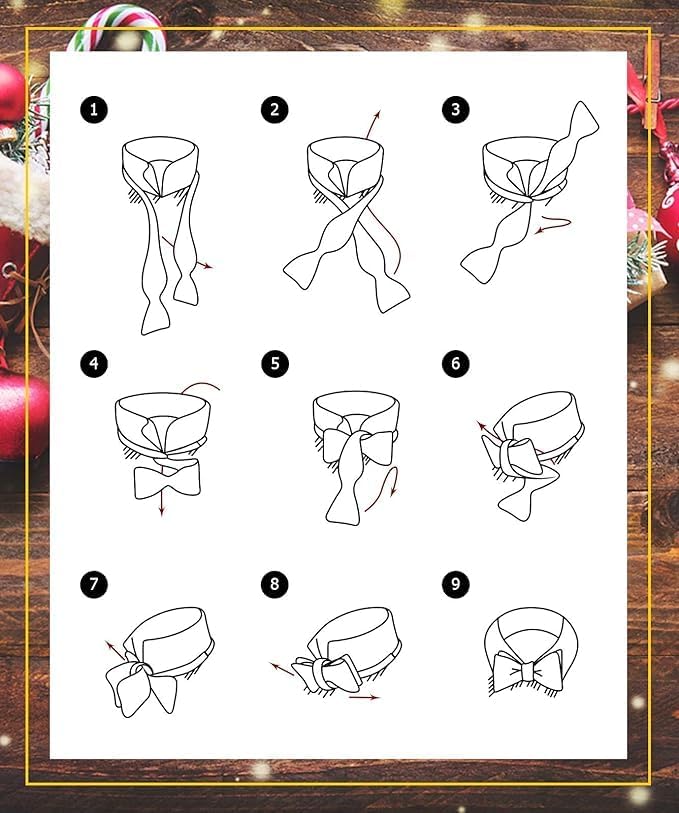 HISDERN Bow Ties for Men Polka Dot Selftie Bowtie and Pocket Square Classic Business Tuxedo Wedding Bowties Handkerchief - Image 5