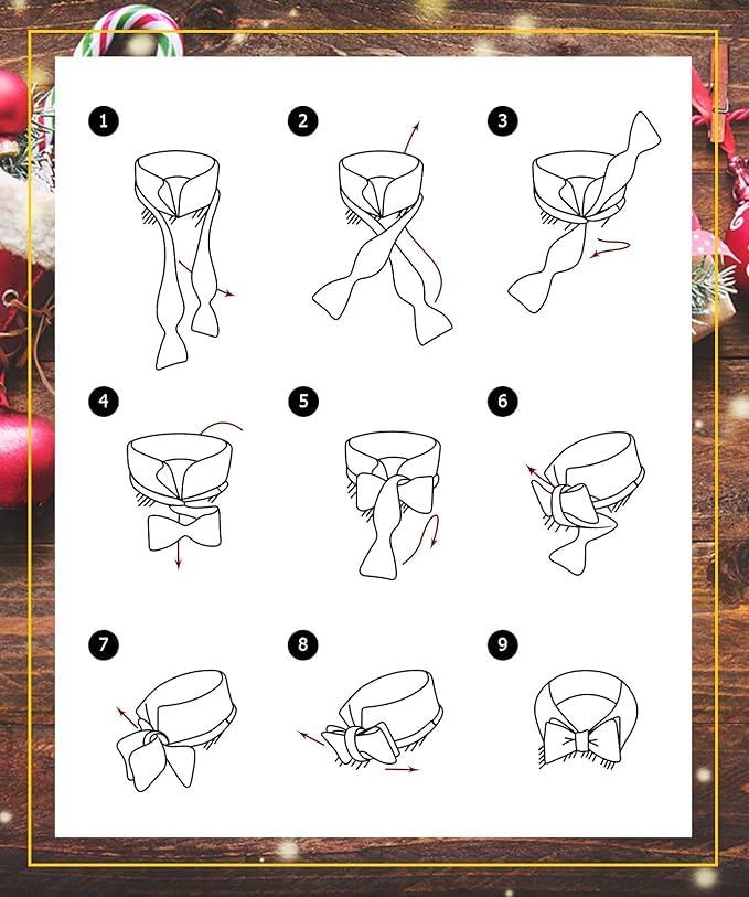 Image of HISDERN Bow Ties for Men Polka Dot Selftie Bowtie and Pocket Square Classic Business Tuxedo Wedding Bowties Handkerchief