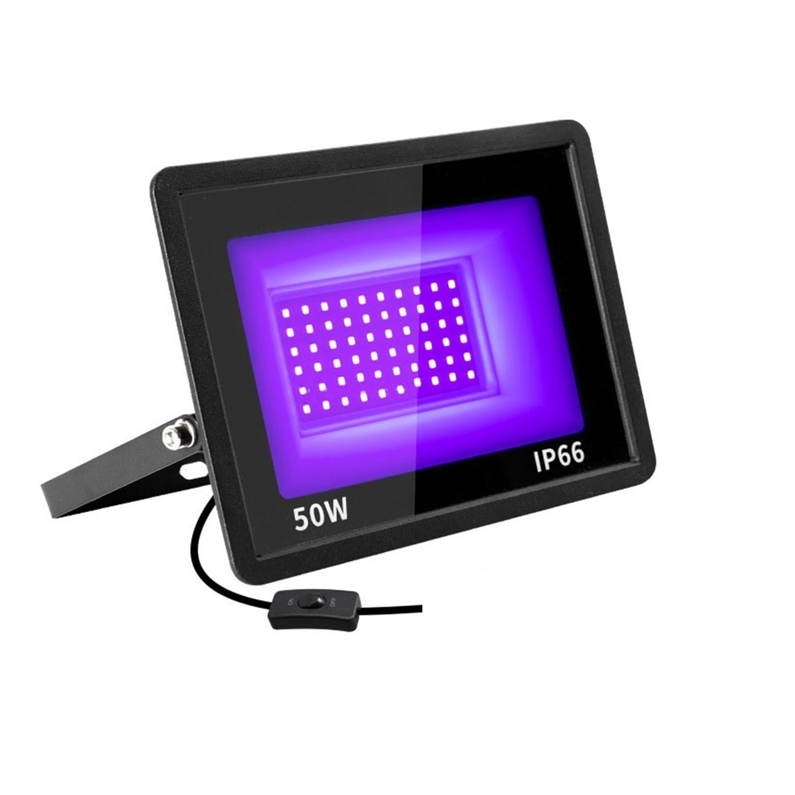 UV Curing Lamp, Halloween Haunted House Party IP66 Waterproof Fluorescent Lamp Purple 395nm LED UV Curing Ultraviolet Floodlight for Art & DIY Projects(50w)