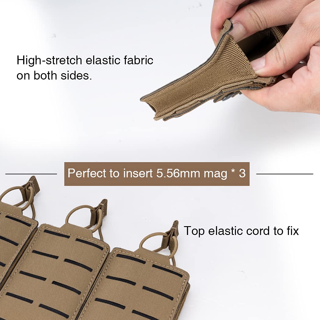 IDOGEAR Portamagazine Molle Per Fucili - Universale Per M4, AR15, M16, AK - Custodia Soft Shell 5.56/7.62mm - Foto 9