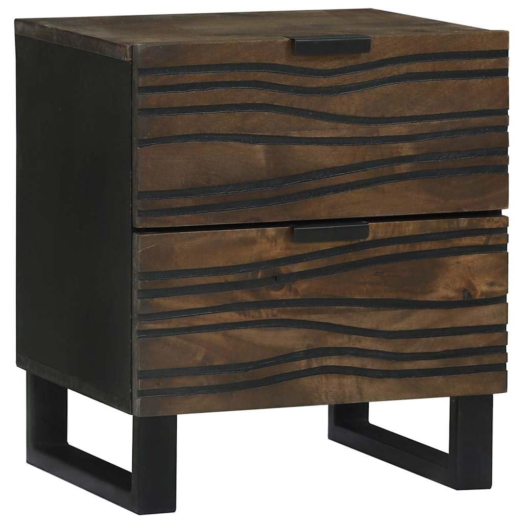 VIDAXL Solid Acacia Wood Bedside Cabinet - 40 x 33 x 46 cm - Brown
