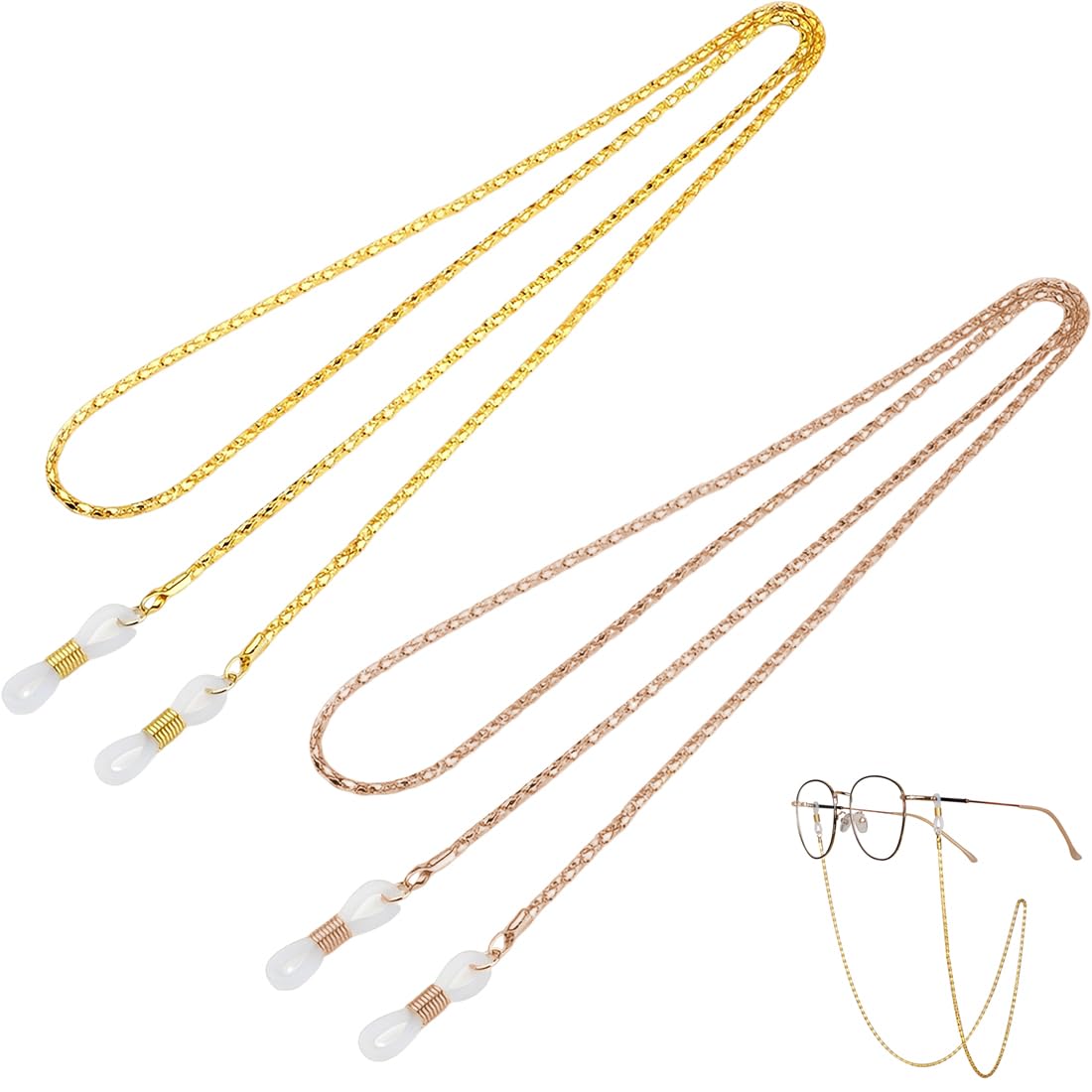 Catena Per Occhiali Figaro In Acciaio Inossidabile | Cordino Regolabile Con Punta In Silicone | Per Occhiali Da Sole E Da Vista - Foto 8