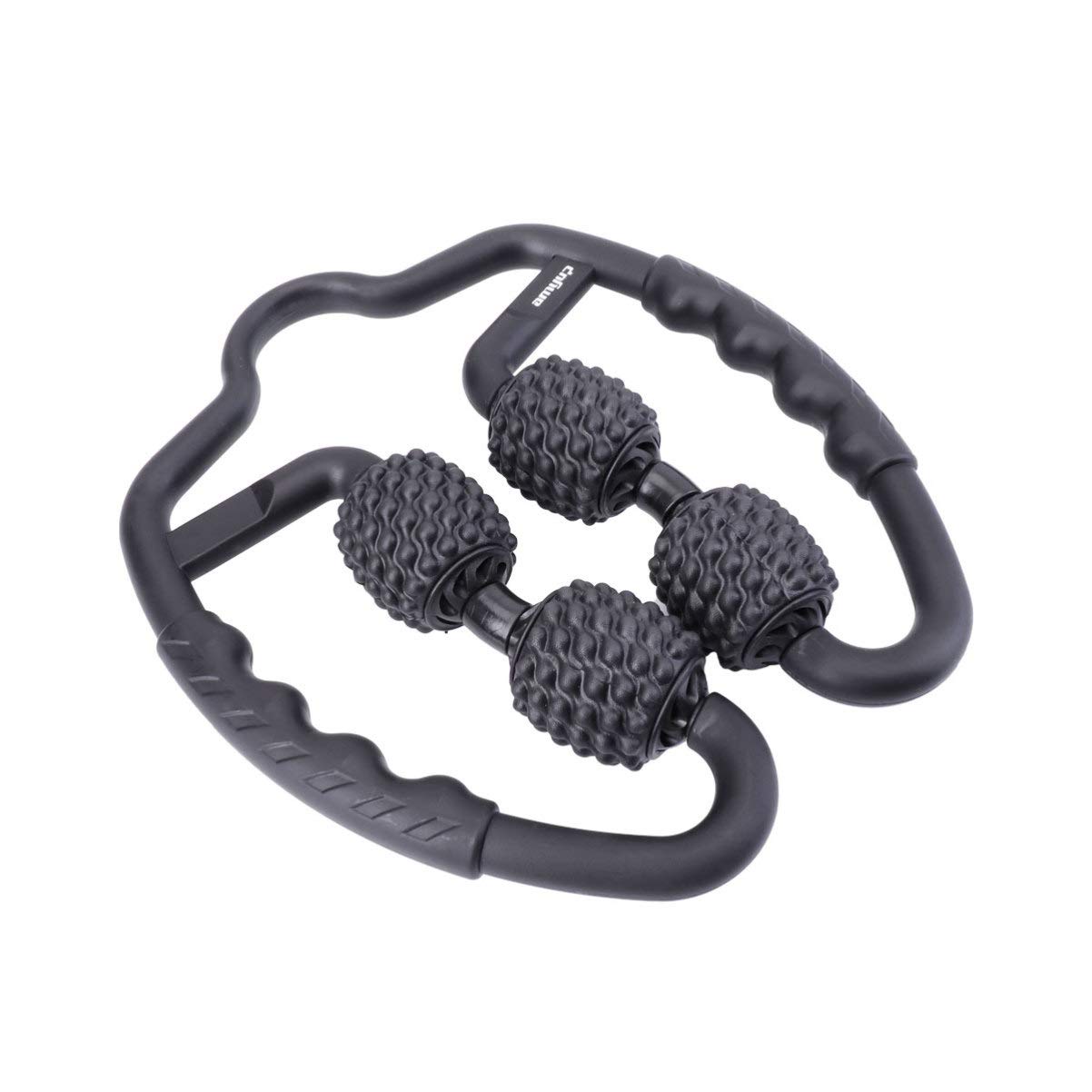Masajeador Rodante Negro Pp Eva para Relajación Muscular | Rodillo de Fitness, Efecto Masaje, Uso Individual y Familiar, para Piernas y Brazos