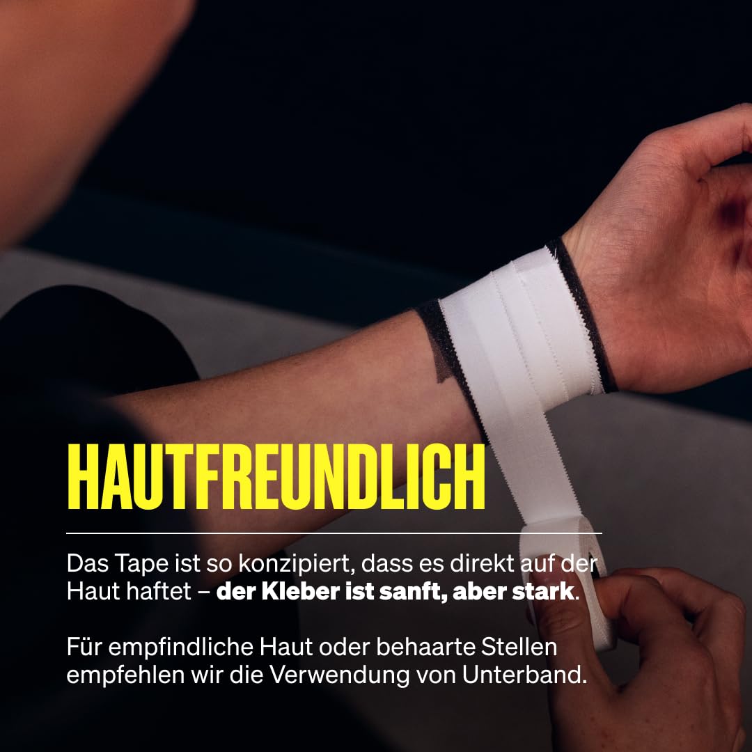 SPORTTAPE Finger Taping Bundle – 9 Rollen Zinkoxid Tape weiß – 6× 1,25 cm + 3× 2,5 cm x 10 m – Fingertape für Klettern, Bouldern, BJJ, Kampfsport, Handball & Volleyball