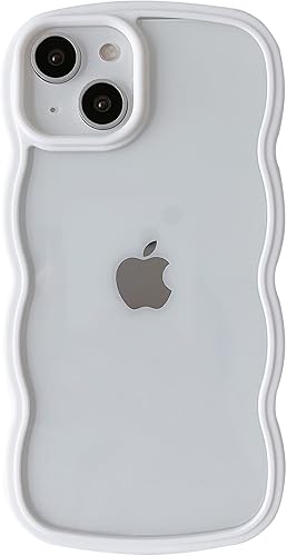 Caseative Marco de onda rizada de color sólido transparente suave compatible con funda iPhone (blanco, iPhone 11 Pro Max) disponible en Yaxa Peru