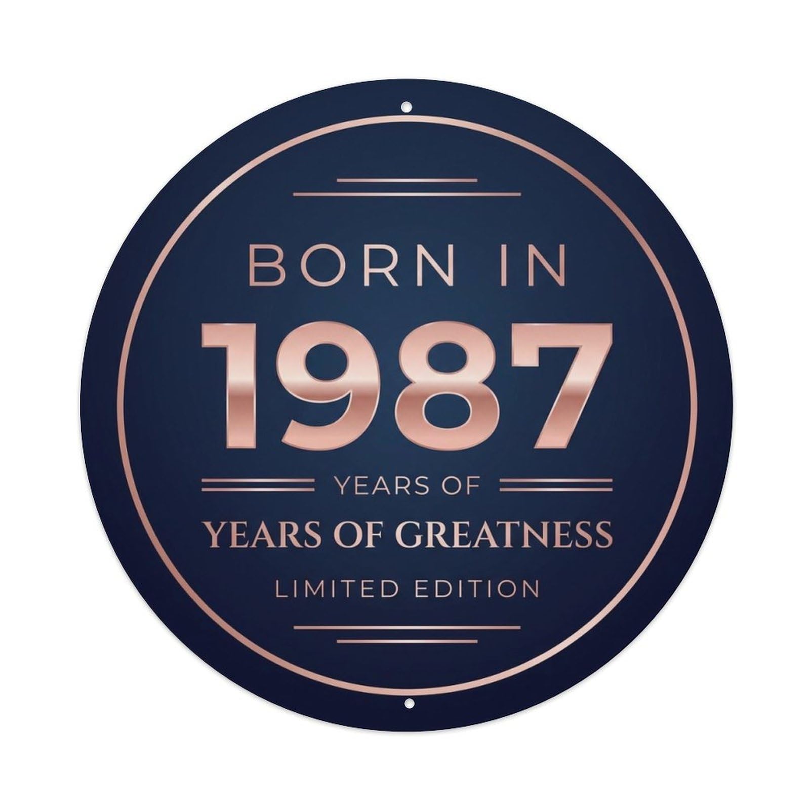 Born In 1987 Years Of Greatness Year-Themed Birthday Gift Metal Tin Sign