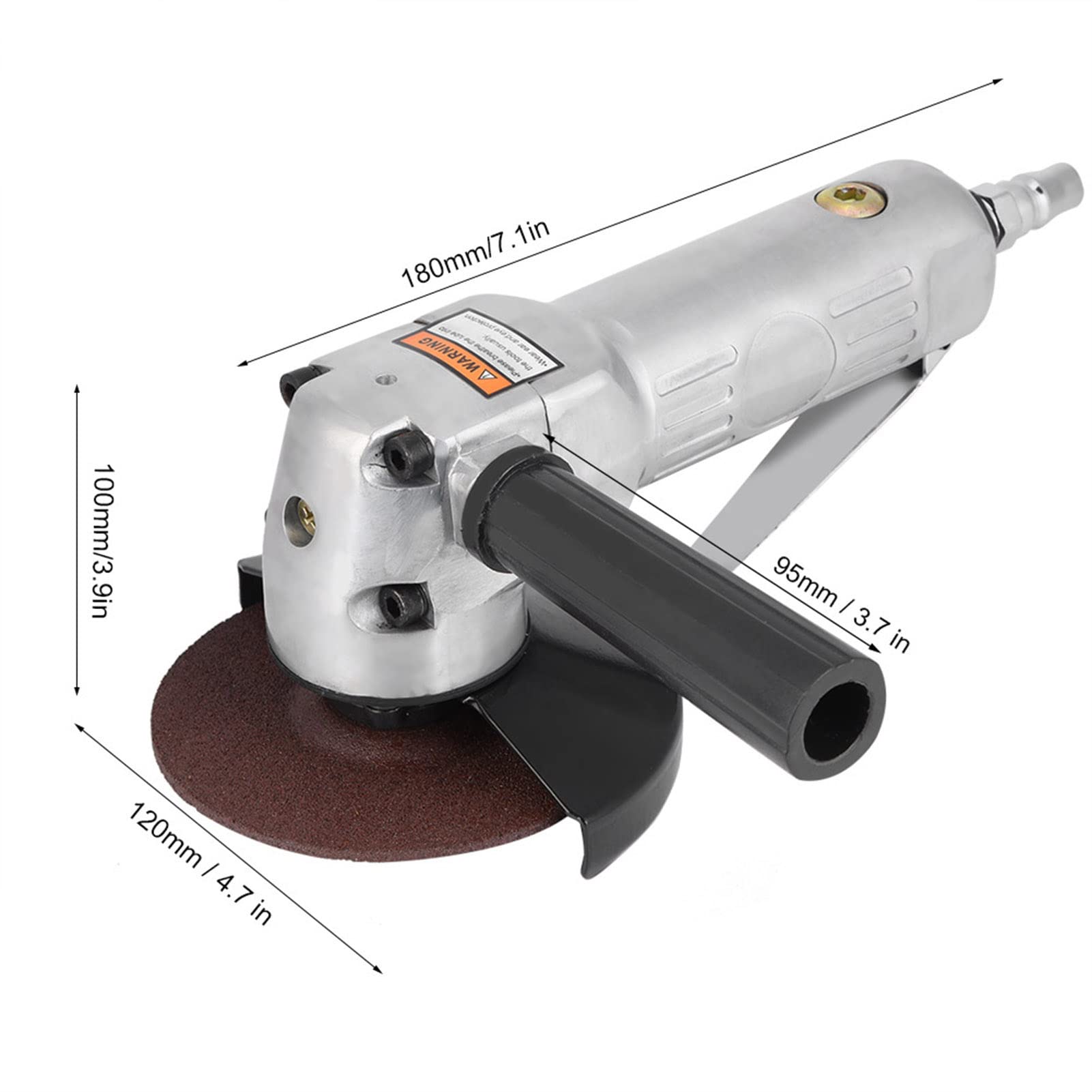 Almohadilla de Lijado para Amoladora Angular, Herramienta de Rectificado Neumático de 4 Pulgadas, 11000 Rpm, Consumo de Aire de 6 Scfm, para Desbarbar y Rectificar