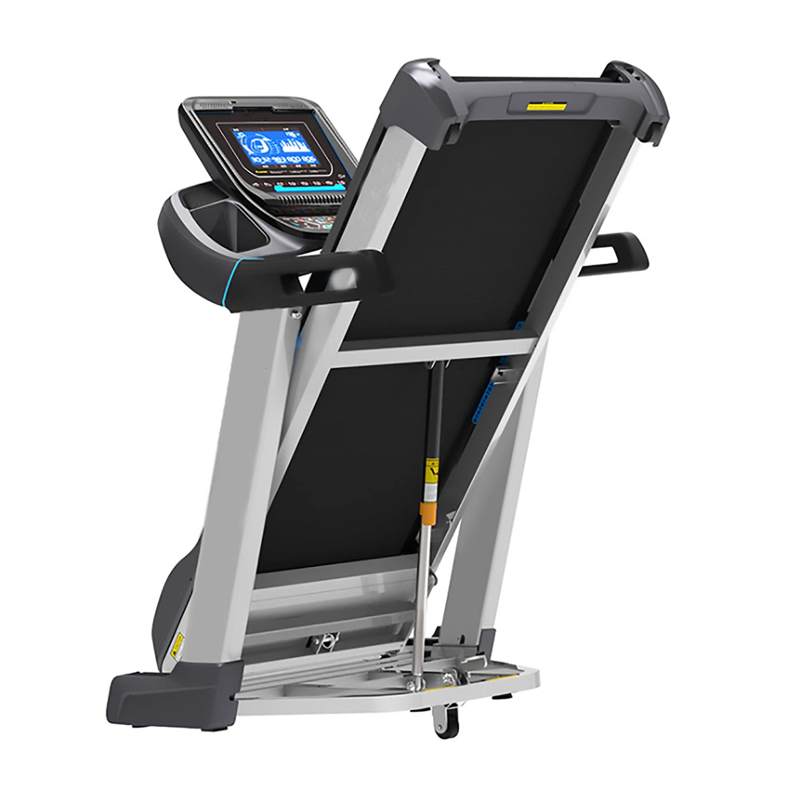 Portable Folding Treadmill Home 0-18 Gear Hexagon Shock Absorption 7-inch High-definition Display Aerobic Exercise Fan, Suitable for Training Fitness And Weight Loss