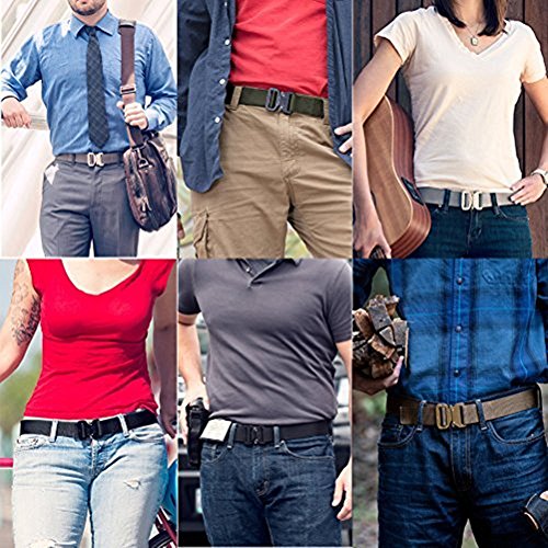 Tactical Belt,1.5 Inch No Holes Quick Release Heavy Duty Tactical Belt for Men and Women - Thumbnail 3